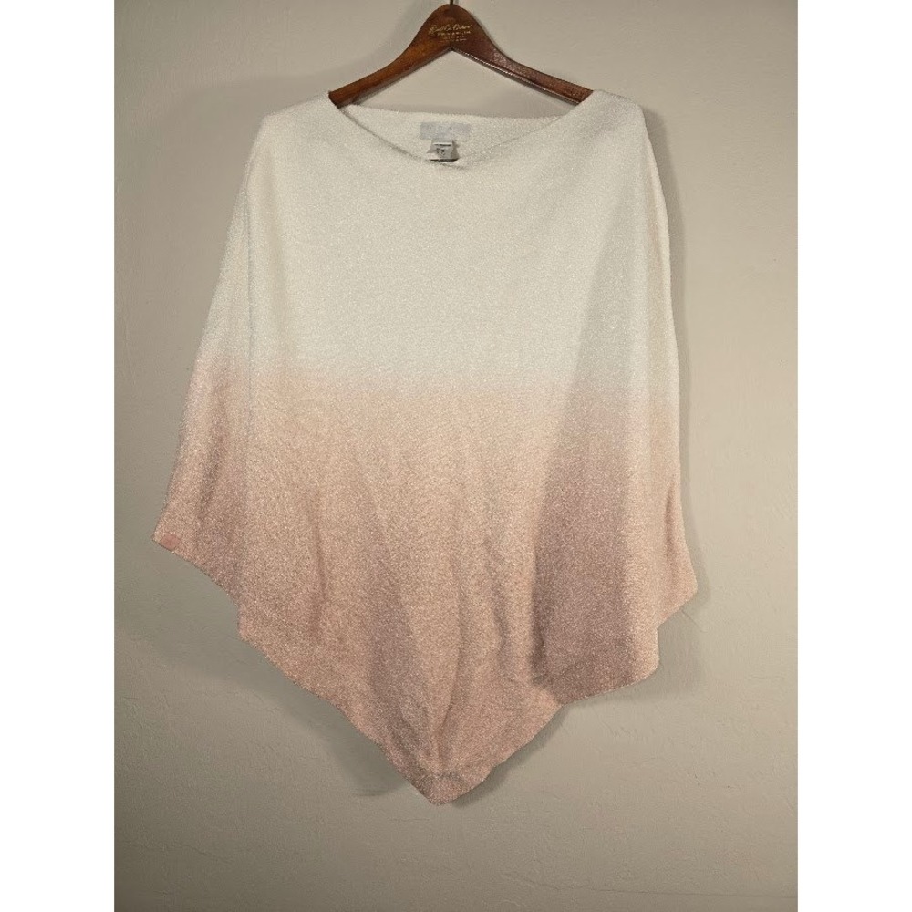 Barefoot Dreams Cozy Chic Ombre Poncho Ivory Rose‎ Women's